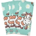 thumbnail image 2 of Coolnut Cow Kitchen Dish Towel Set of 4, Soft Absorbent Drying Dishcloths Dish Towels with Hanging Loop for Kitchen Bathroom Bar Home Decor, 28 x 18 Inch Washcloth Gift, 2 of 7