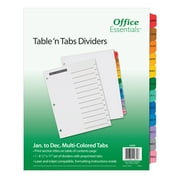 Office Essentials Tables 'n Tabs Paper Divider, Color, Jan-Dec (11679)