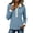 Blue, variant on UVEASISHA Women Christmas Collared T Shirts Fashion Contrast Color Half Button Pullovers Cozy Knit Casual Tunic Tees 2026 Fashion Fall Tops L