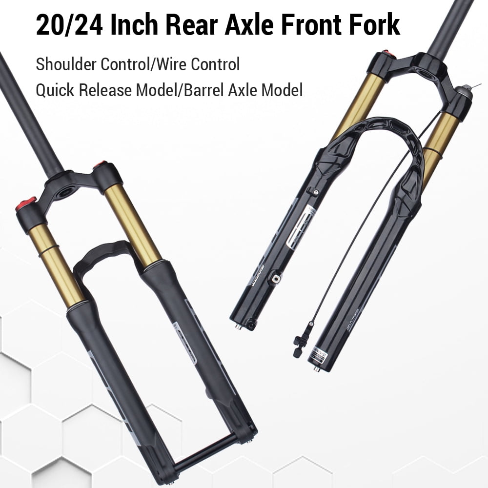 Bicycle Forks High Performance Bike Suspension Forks Aluminum Alloy Quick Release Barrel Axle 20 24 Inch Shoulder Wire MTB Front Fork Control Fat