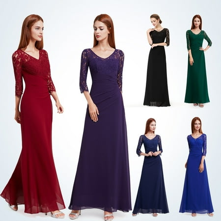 - Ever Pretty Lace Long Sleeve Evening Gown Prom Dress 08861