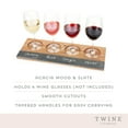 thumbnail image 3 of Twine Wine Flight Set, Acacia Wood Wine Tasting Board with Slate Chalkboard, 3 of 9