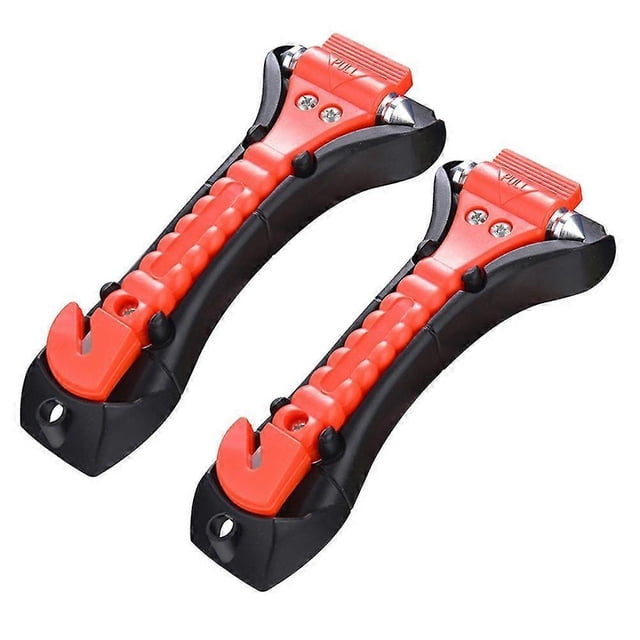 Car Safety Hammer Set of 2 Emergency Escape Tool Auto Car Window Glass Hammer Breaker and Seat Belt Cutter Escape 2-in-1 for Family Rescue & Auto Emer