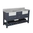 thumbnail image 4 of Charlotte 72" Double Bathroom Vanity with Marine Gray Cabinet and Carrara Marble Top, 4 of 6