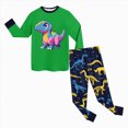 thumbnail image 5 of TOWED22 Girls Boys Pajamas Little Kids Pjs Sleepwear Children Clothes Sets 6-12 Months 12-24 Months 2t 3t 4t 5t 6t 7t 8t 9t Children(Green,3-4 Y), 5 of 5