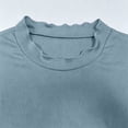 thumbnail image 6 of FchengtaiS Long Sleeve Shirts for Women Ribbed Slim Fitted Basic Tee Top Mock Neck Workout Stretchy Undershirts, 6 of 7
