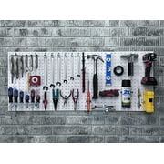 Triton Products® (2) 22 in. W x 18 in. H x 1/8 in. D White Polypropylene Pegboards