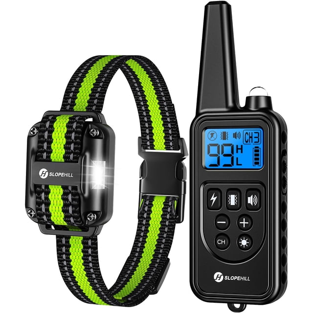 Collar de adiestramiento para perros SLOPEHILL, 7 modos de entrenamiento, alcance de 800 m