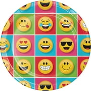 Show Your Emojions Round Paper Plates 8 Count for 8 Guests