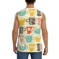 thumbnail image 4 of Goofa Vintage Cup Printed Men's Sleeveless T-Shirt - Athletic Gym Workout Tank Top for Men - Moisture-Wicking, UPF 30+ Quick-Dry Muscle Tee-, 4 of 8