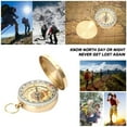 thumbnail image 5 of Vintage Noctilucent Compass Brass Pocket Hiking Camping Style Watch V7N1, 5 of 9