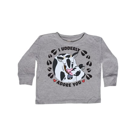 

Inktastic I Udderly Adore You Cows Gift Toddler Boy or Toddler Girl Long Sleeve T-Shirt