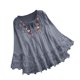 thumbnail image 1 of Top corto sin espalda liso para mujer - Camiseta sexy informal de manga corta - Diseño con mangas acampanadas - Ropa de verano de poliéster, 1 of 8