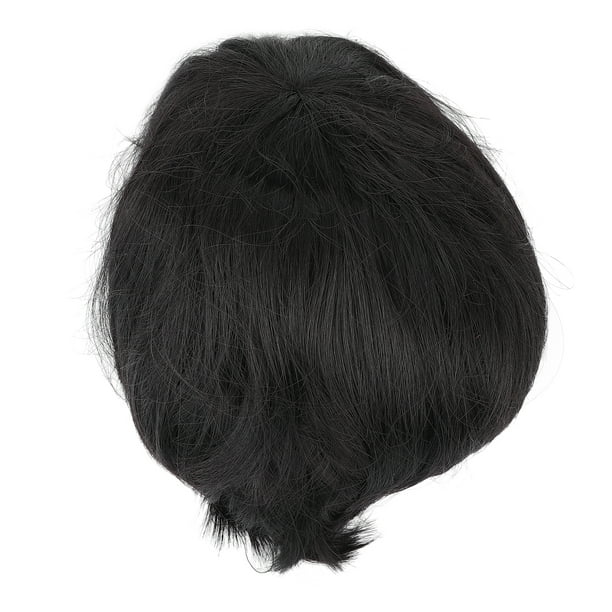 Men's short deals black wig