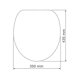 thumbnail image 5 of Toilet seat with easy close fall brake, stainless steel 'fix clip' fixing, White, Duroplastic, Bilbao, 35 x 43.5 cm, 5 of 5