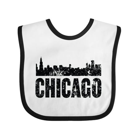 

Inktastic Chicago Skyline Grunge Gift Baby Boy or Baby Girl Bib
