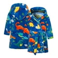 thumbnail image 7 of Esaierr Baby Toddler Bathrobes,Boys Girls Dinosaur Coral Fleece Hooded Mid-Length Pajamas for Kids 2-12T, 7 of 7