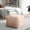 Light Pink Blush, variant on Castle Place 24" Velvet Pouf, Truffle Brown