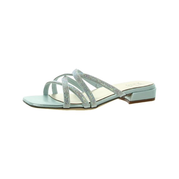 Naturalizer Womens Abriana 2 Faux Suede Embellished Slide Sandals