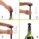 thumbnail image 3 of El original protector de vino con 2 tapones de vacío para botellas, color negro, plateado y gris, 3 of 5