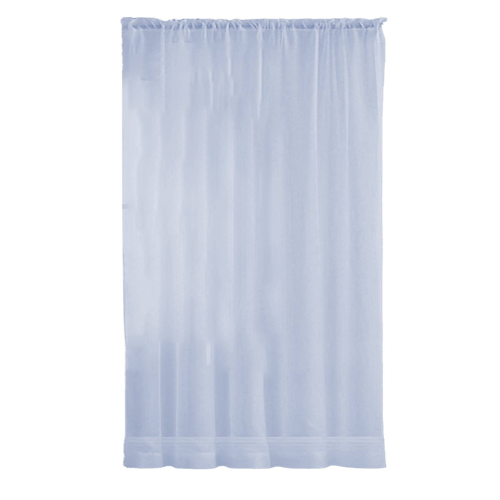 Basic Rod Pocket Sheer Voile Window Curtain Panels, Single-Panel, Kitchen Bedroom Children Living Room Yard (Gray)