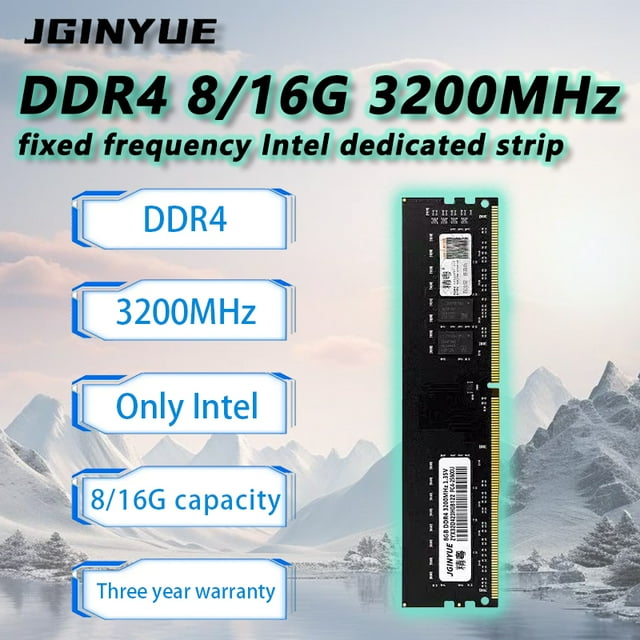 DDR4 PC RAM Mémoire 8 Go/16 Go/32 Go 3200MHz DIMM Mémoire RAM d'Ordinateur de Bureau Sans Support Carte Mère AMD 16GBx2
