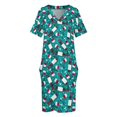 thumbnail image 3 of Vestido de cumpleaños de copas y botellas de vino tinto para mujer vestido verde ancho con cremallera ordenada, 3 of 6