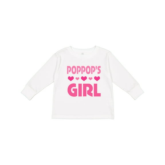 Inktastic PopPop Girl Granddaughter Girls Long Sleeve Toddler T-Shirt