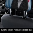 thumbnail image 4 of Kdxio Dog in Hairdresser Pattern Print 2 Piece Car Head Rest Covers Set Auto Front/Rear Seats Headrest Cover Universal Fit Most Cars,Sedan, SUV, 4 of 9