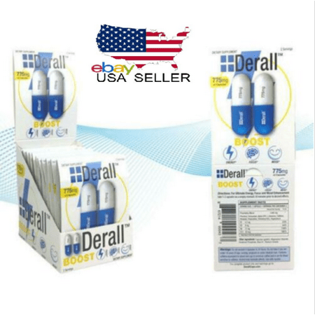

Derall Boost 775mg Brain Boost Supplement Focus Concentration 12 pack 24 caps