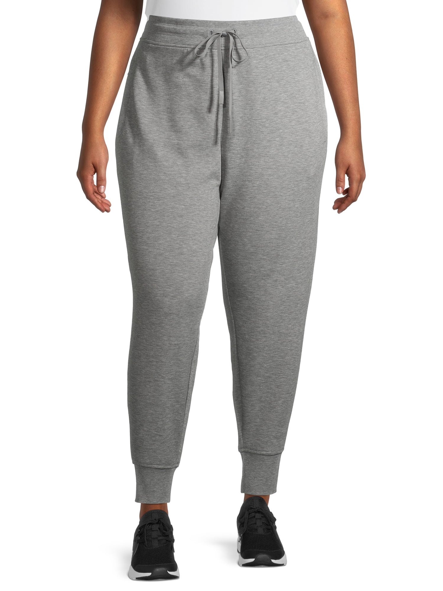 Athletic Works Women’s Plus Size Soft Fleece Jogger Sweatpants ...