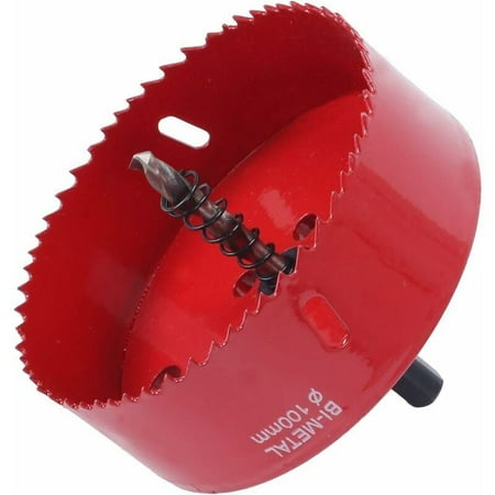 

2pcs Hole Saw 100mm Bi Metal Hole Saw Drill Bit Heavy Duty Hole Saw with Hole Saw Arbor for Iron Aluminum Wood Drywall Tubing Plastic Fiberboard