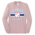 thumbnail image 2 of Wild Bobby City of Los Angeles LA Baseball Fantasy Fan Sports Men's Long Sleeve T-Shirt, Light Pink, XX-Large, 2 of 6