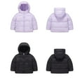 thumbnail image 4 of Otqutp Girls' Down Cotton Padded Jackets Autumn and Winter New Children's Short Cotton Padded Jackets Boys Padded Padded Jackets Large Children's Hooded Coats(White,9-10 Years), 4 of 9