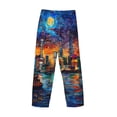 thumbnail image 3 of Fotbe Neon Shanghai Cityscape Night Men's Pajama Pants,Sleepwear Pants,Pj Bottoms Drawstring And Pockets-XX-Large, 3 of 7