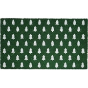 Holiday Time Coir Fiber Doormat, Green Pine Tree, 18 in x 30 in