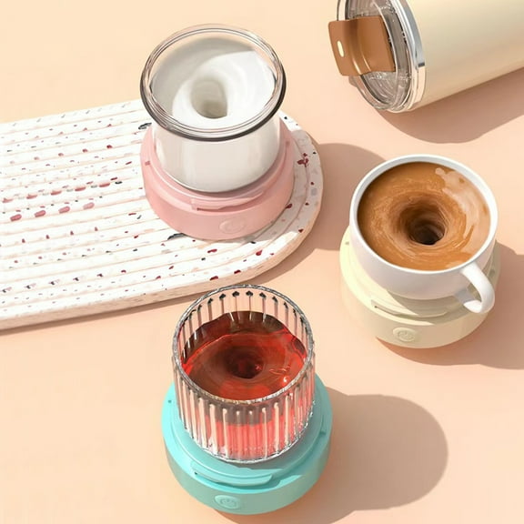 Opvise Automatic Self-Stirring Coffee Cup - Premium 316 Stainless Steel, 400ml Electric Mug with 7000 RPM Magnetic Stirring, USB Rechargeable & 360° Leak-Proof Design for Hot/Cold Beverages