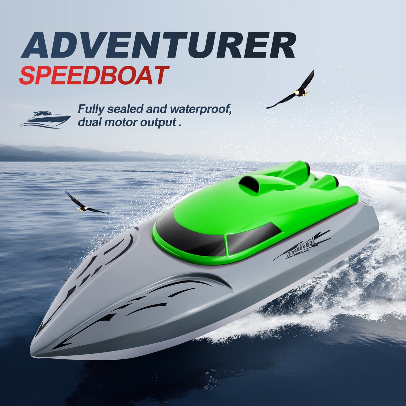 806 2.4G RC Boat Remote Control Boat 20KMh Waterproof High Speed RC Boat Racing Boat Gift for