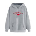 thumbnail image 1 of Qiopertar Sweat à Capuche Imprimé à Manches Longues pour Femmes Mode Décontractée Blouse en Solde Livraison Gratuite à Moins de 5$ jusqu'à 90 % de Réduction, 1 of 3