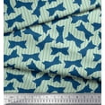 thumbnail image 3 of Soimoi Green Modal Satin Fabric Bow & Stripe Print Fabric by Yard 42 Inch Wide, 3 of 3