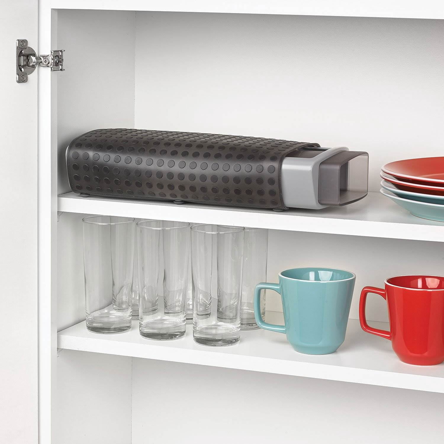 Polder Fold Away Space Saving Stainless Steel Dish Rack with Silicone Drying Mat