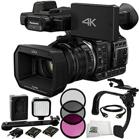 Panasonic HC-X1000 4K-60p/50p Camcorder with High-Powered 20x Optical Zoom and Professional Functions (Black) (PAL Version)+ 3 Piece Filter Kit (UV+CPL+FLD) + 36 PIN LED Video Light + (Best Optical Zoom Camcorder)