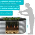 thumbnail image 5 of Sunnydaze 79" x 40" x 32" Oval Silver Steel Stackable Outdoor Raised Garden Bed, 5 of 12