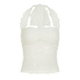 thumbnail image 4 of KyCheLot Women's Crop Tank Tops See Through Elegant Slim Floral Embroidery Strappy Padded Going out Tops, 4 of 5