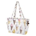 thumbnail image 2 of FORMRS Tote Bag for Women Quilted Large Capacity Travel Work Carry On Shoulder Handbag, Ice Cream Pattern, 2 of 7