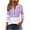 Purple, variant on Tumotour Plus Size Pullover Tops for Women'S Color Block Half Zip Blouse V-Neck Long Sleeve Fall Tunic Shirt