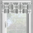 thumbnail image 4 of Ambesonne Mandala Valance & Curtain, Eastern Petals and Leaves, 55"x45", Black and White, 4 of 6