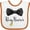 White and Orange, variant on Inktastic Ring Bearer Black Bow Tie and Gold Wedding Ring Boys Baby Bib