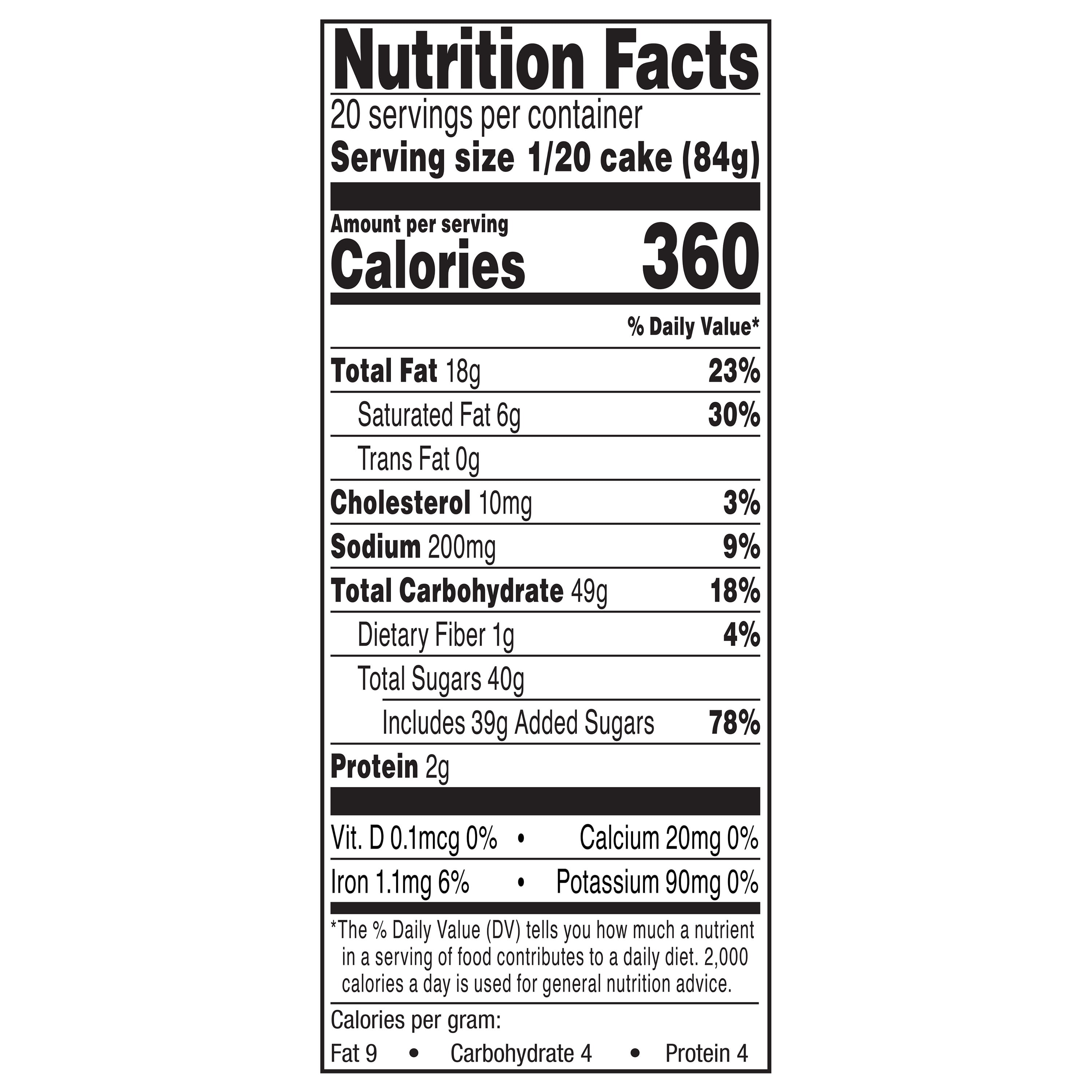 Freshness Guaranteed Half Chocolate & Half Vanilla 1/4 Sheet Cake, 59 oz (Refrigerated)