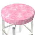 thumbnail image 3 of Fotbe Breast Cancer Awareness Stool Covers Round,Waterproof Round Bar Stool Covers Bar Chair Covers Washable Stool Cushion Slipcover for 12-14 Inch Chair-12 inch, 3 of 7